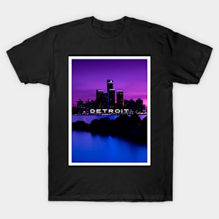 Detroit Skyline 313 Michigan Vintage Pride T-Shirt